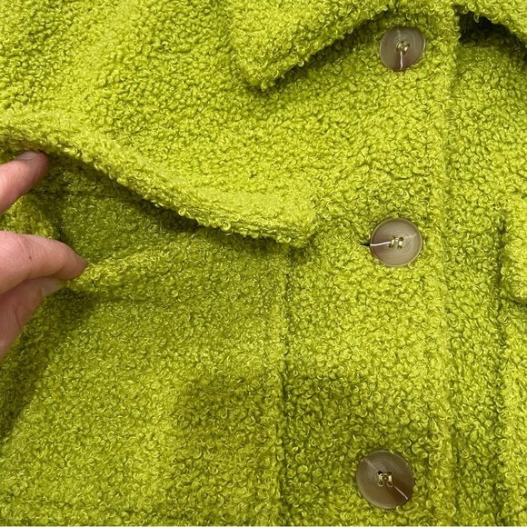 NWT Mimosa Women’s Large Textured Green Jacket Crop Boxy Fit Button-Up - Picture 5 of 11